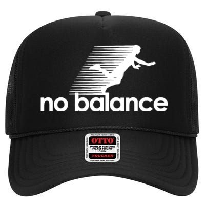 Funny Runner No Balance High Crown Mesh Back Trucker Hat