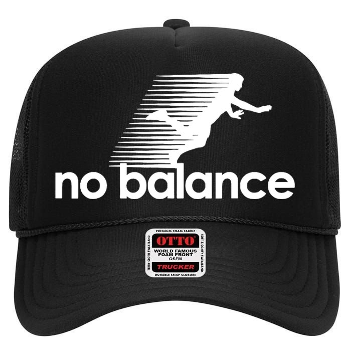 Funny Runner No Balance High Crown Mesh Back Trucker Hat