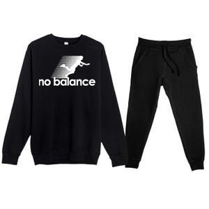 Funny Runner No Balance Premium Crewneck Sweatsuit Set