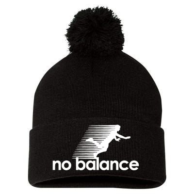 Funny Runner No Balance Pom Pom 12in Knit Beanie