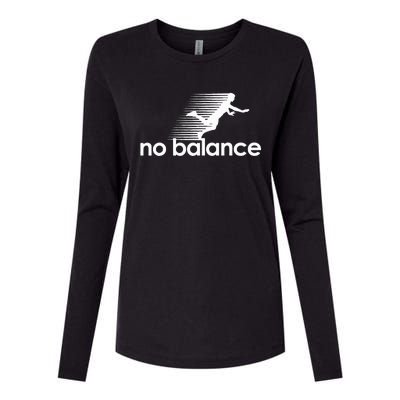 Funny Runner no balance  Womens Cotton Relaxed Long Sleeve T-Shirt