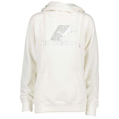 Funny Runner no balance  Womens Funnel Neck Pullover Hood