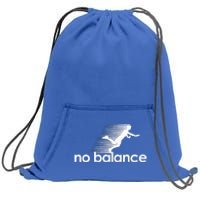 Funny Runner no balance  Sweatshirt Cinch Pack Bag