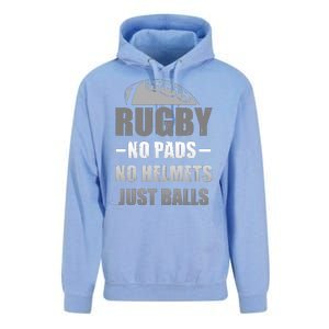 Funny Rugby No Pads No Helmets Just Balls Fan Gift Unisex Surf Hoodie