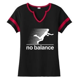 Funny Runner No Balance Ladies Halftime Notch Neck Tee