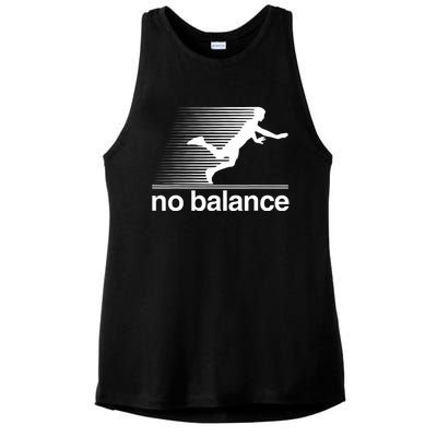 Funny Runner No Balance Ladies PosiCharge Tri-Blend Wicking Tank