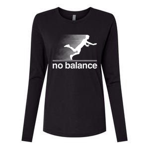 Funny Runner No Balance Womens Cotton Relaxed Long Sleeve T-Shirt