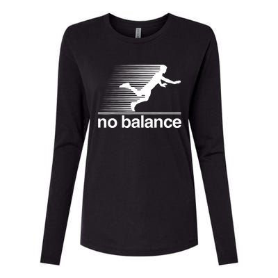 Funny Runner No Balance Womens Cotton Relaxed Long Sleeve T-Shirt