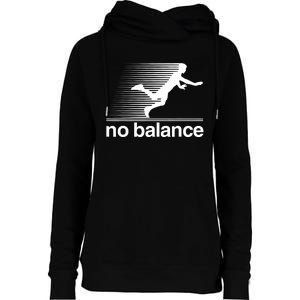 Funny Runner No Balance Womens Funnel Neck Pullover Hood