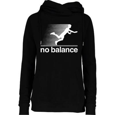 Funny Runner No Balance Womens Funnel Neck Pullover Hood