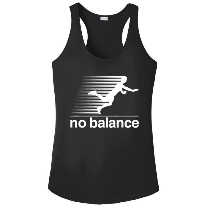 Funny Runner No Balance Ladies PosiCharge Competitor Racerback Tank