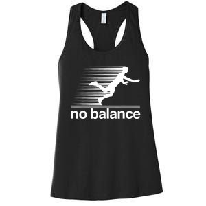 Funny Runner No Balance Women's Racerback Tank