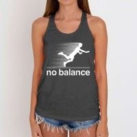 Funny Runner No Balance Women's Knotted Racerback Tank