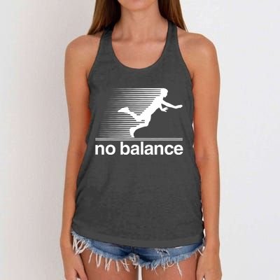 Funny Runner No Balance Women's Knotted Racerback Tank