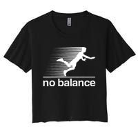 Funny Runner No Balance Women's Crop Top Tee