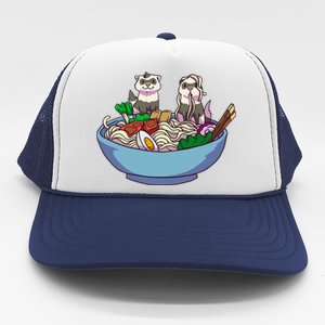 Ferret Ramen Noodles Anime Kawaii Japanese Otaku Gift Trucker Hat