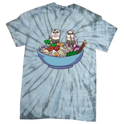 Ferret Ramen Noodles Anime Kawaii Japanese Otaku Gift Tie-Dye T-Shirt