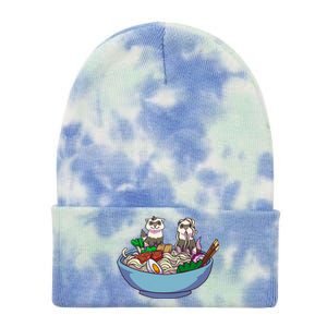 Ferret Ramen Noodles Anime Kawaii Japanese Otaku Gift Tie Dye 12in Knit Beanie