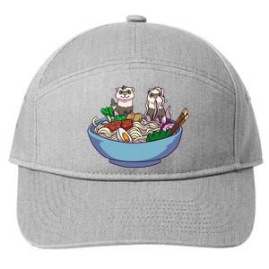 Ferret Ramen Noodles Anime Kawaii Japanese Otaku Gift 7-Panel Snapback Hat