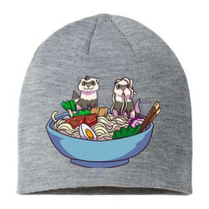 Ferret Ramen Noodles Anime Kawaii Japanese Otaku Gift Sustainable Beanie