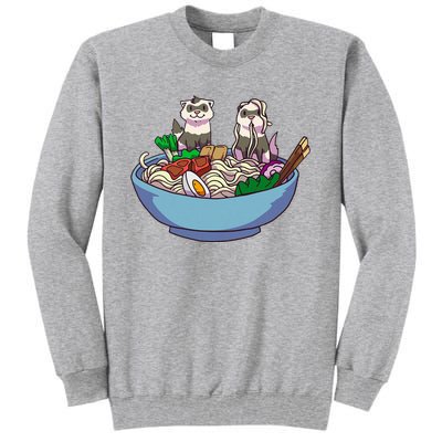 Ferret Ramen Noodles Anime Kawaii Japanese Otaku Gift Tall Sweatshirt