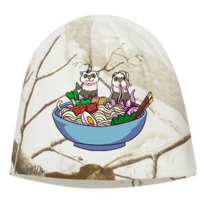 Ferret Ramen Noodles Anime Kawaii Japanese Otaku Gift Kati - Camo Knit Beanie