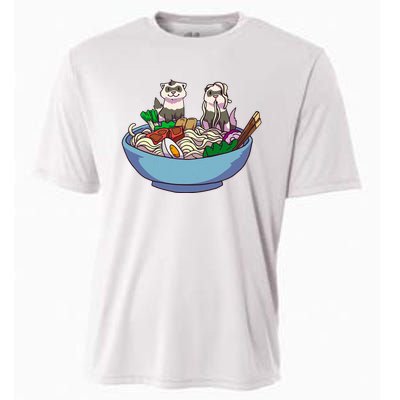 Ferret Ramen Noodles Anime Kawaii Japanese Otaku Gift Cooling Performance Crew T-Shirt