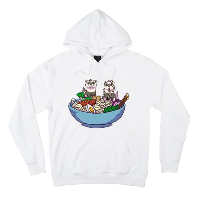 Ferret Ramen Noodles Anime Kawaii Japanese Otaku Gift Hoodie