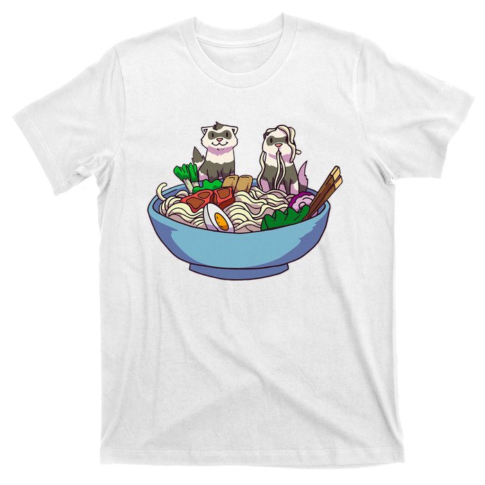 Ferret Ramen Noodles Anime Kawaii Japanese Otaku Gift T-Shirt