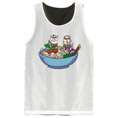 Ferret Ramen Noodles Anime Kawaii Japanese Otaku Gift Mesh Reversible Basketball Jersey Tank