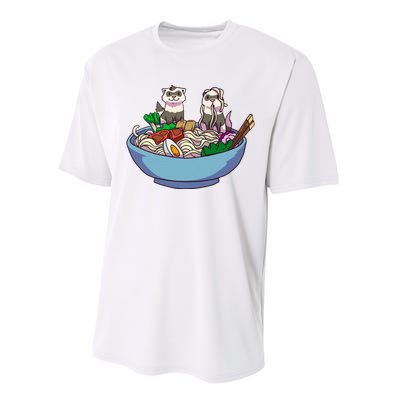 Ferret Ramen Noodles Anime Kawaii Japanese Otaku Gift Performance Sprint T-Shirt