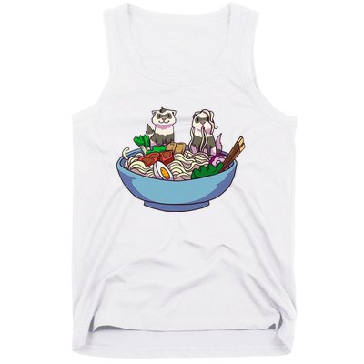 Ferret Ramen Noodles Anime Kawaii Japanese Otaku Gift Tank Top