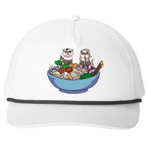 Ferret Ramen Noodles Anime Kawaii Japanese Otaku Gift Snapback Five-Panel Rope Hat