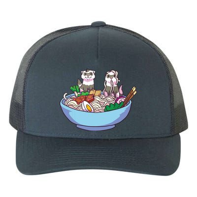 Ferret Ramen Noodles Anime Kawaii Japanese Otaku Gift Yupoong Adult 5-Panel Trucker Hat