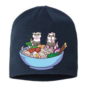 Ferret Ramen Noodles Anime Kawaii Japanese Otaku Gift Sustainable Beanie