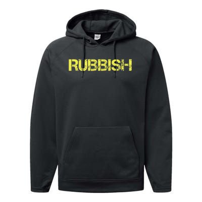 Funny Rubbish name Performance Fleece Hoodie