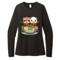 Ferret Ramen Noodle Japanese Kawaii Anime Gifts Women Womens CVC Long Sleeve Shirt