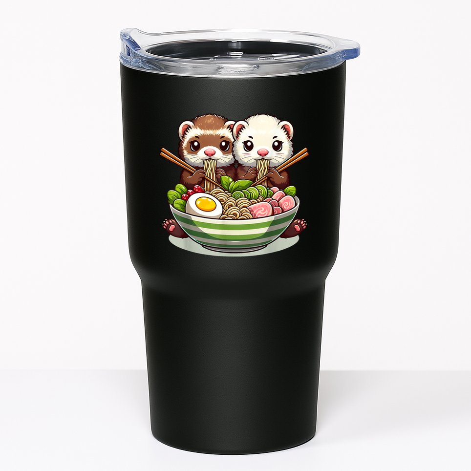 Ferret Ramen Noodle Japanese Kawaii Anime Gifts Women Tumbler
