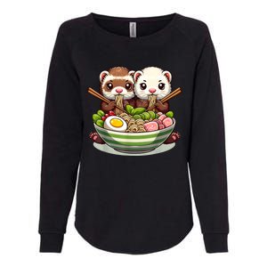 Ferret Ramen Noodle Japanese Kawaii Anime Gifts Women Womens California Wash Sweatshirt