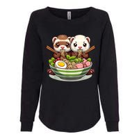 Ferret Ramen Noodle Japanese Kawaii Anime Gifts Women Womens California Wash Sweatshirt