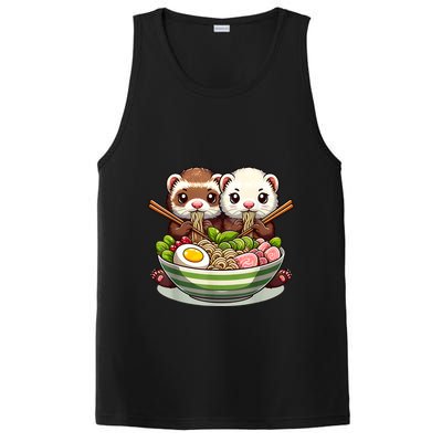 Ferret Ramen Noodle Japanese Kawaii Anime Gifts Women PosiCharge Competitor Tank