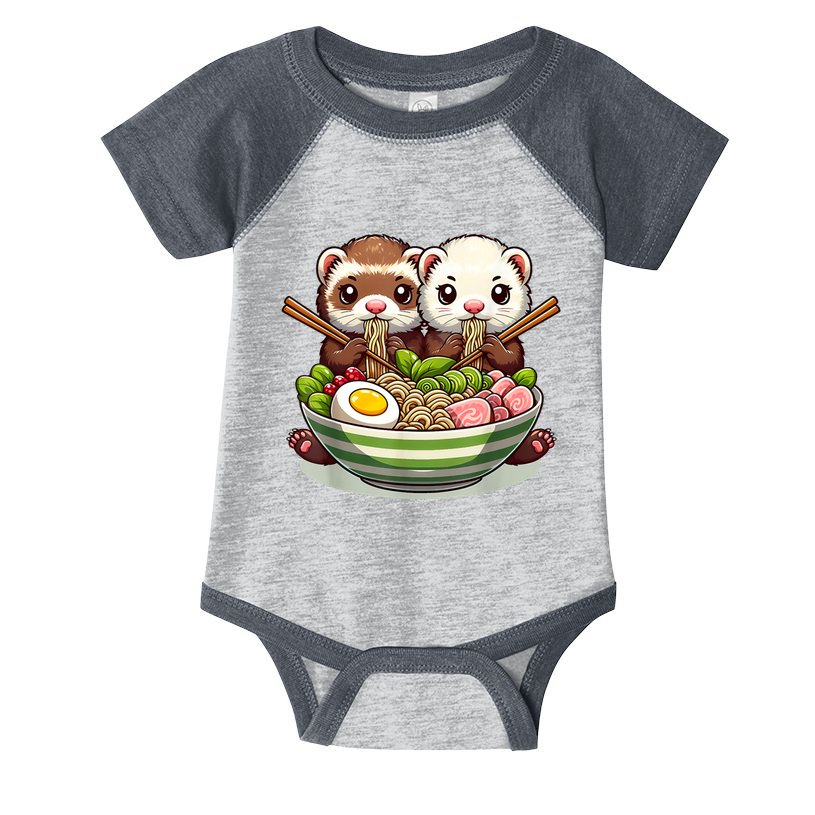 Ferret Ramen Noodle Japanese Kawaii Anime Gifts Women Infant Baby Jersey Bodysuit
