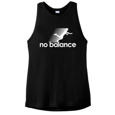 Funny Runner No Balance Ladies PosiCharge Tri-Blend Wicking Tank