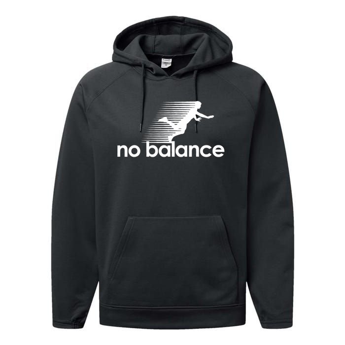 Funny Runner No Balance Performance Fleece Hoodie