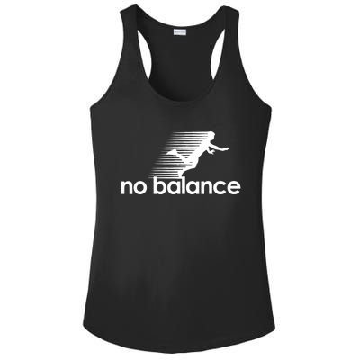 Funny Runner No Balance Ladies PosiCharge Competitor Racerback Tank