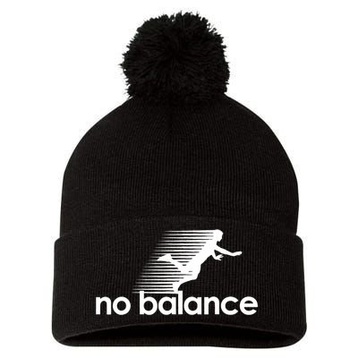 Funny Runner No Balance Pom Pom 12in Knit Beanie