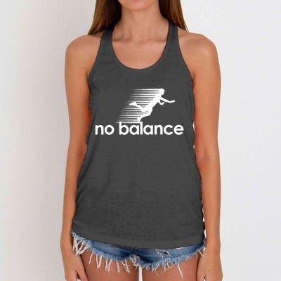 Funny Runner No Balance Women's Knotted Racerback Tank