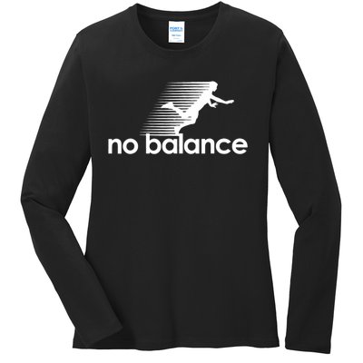 Funny Runner No Balance Ladies Long Sleeve Shirt