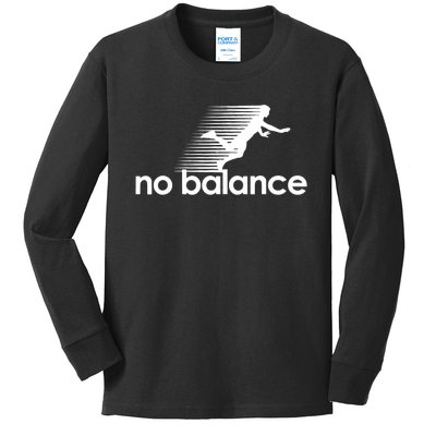 Funny Runner No Balance Kids Long Sleeve Shirt