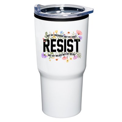 Floral Resist Not My President Antitrump Tumbler